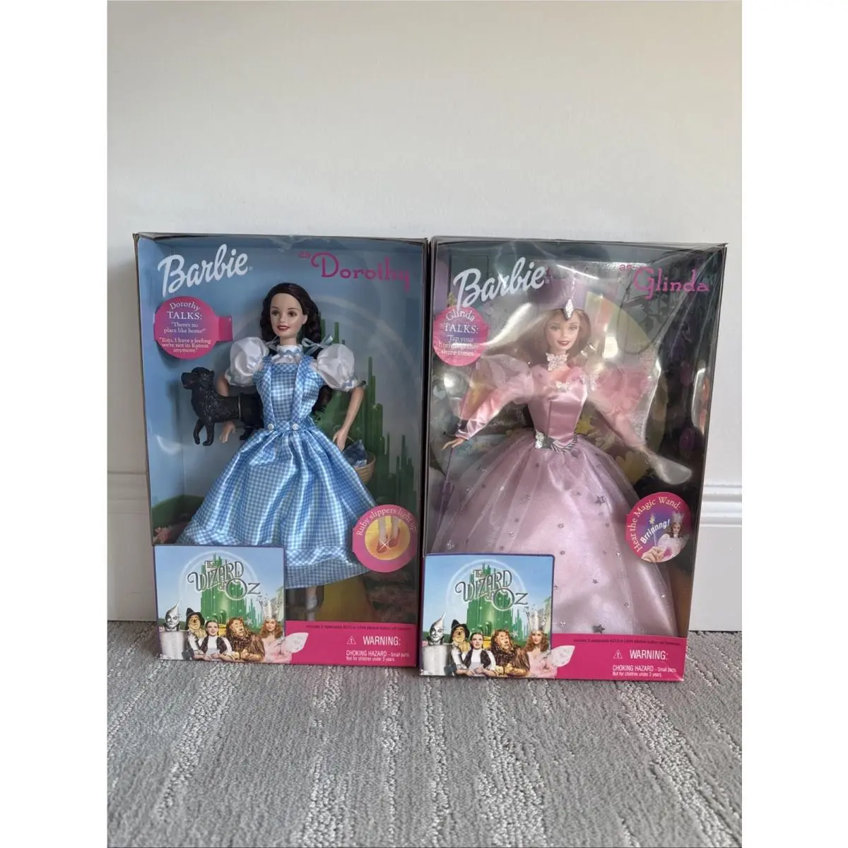1999 Barbie Glinda Dorothy Wizard of Oz Set