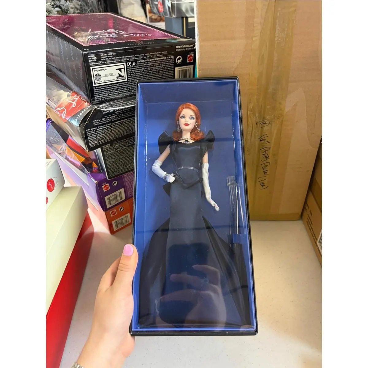 Hope Diamond Barbie Doll Red Hair Gold Label Barbie Collector W7818 Nrfb