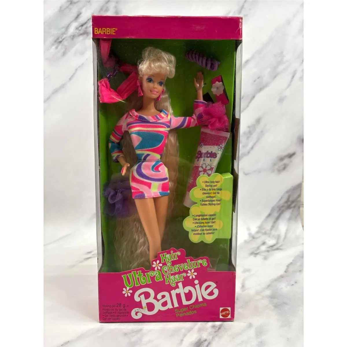 1992 Ultra Hair Barbie Blonde European Variant 1112 Nrfb Mattel