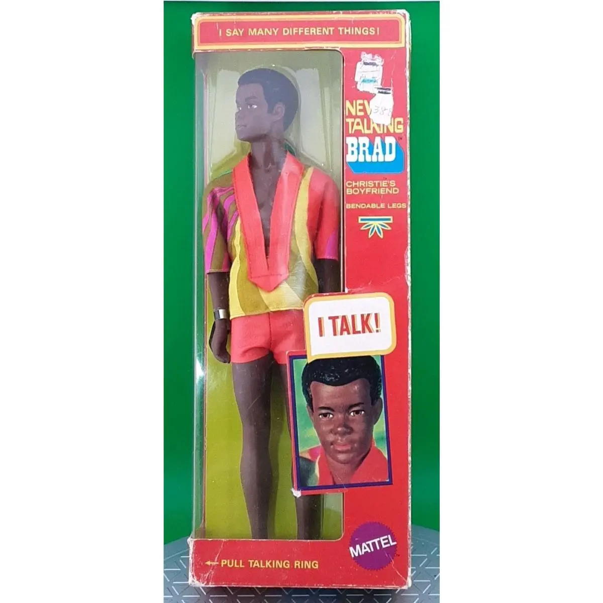 1969 Talking Brad Christie`s Boyfriend 1114 Mattel Pull Cord Works- Mute