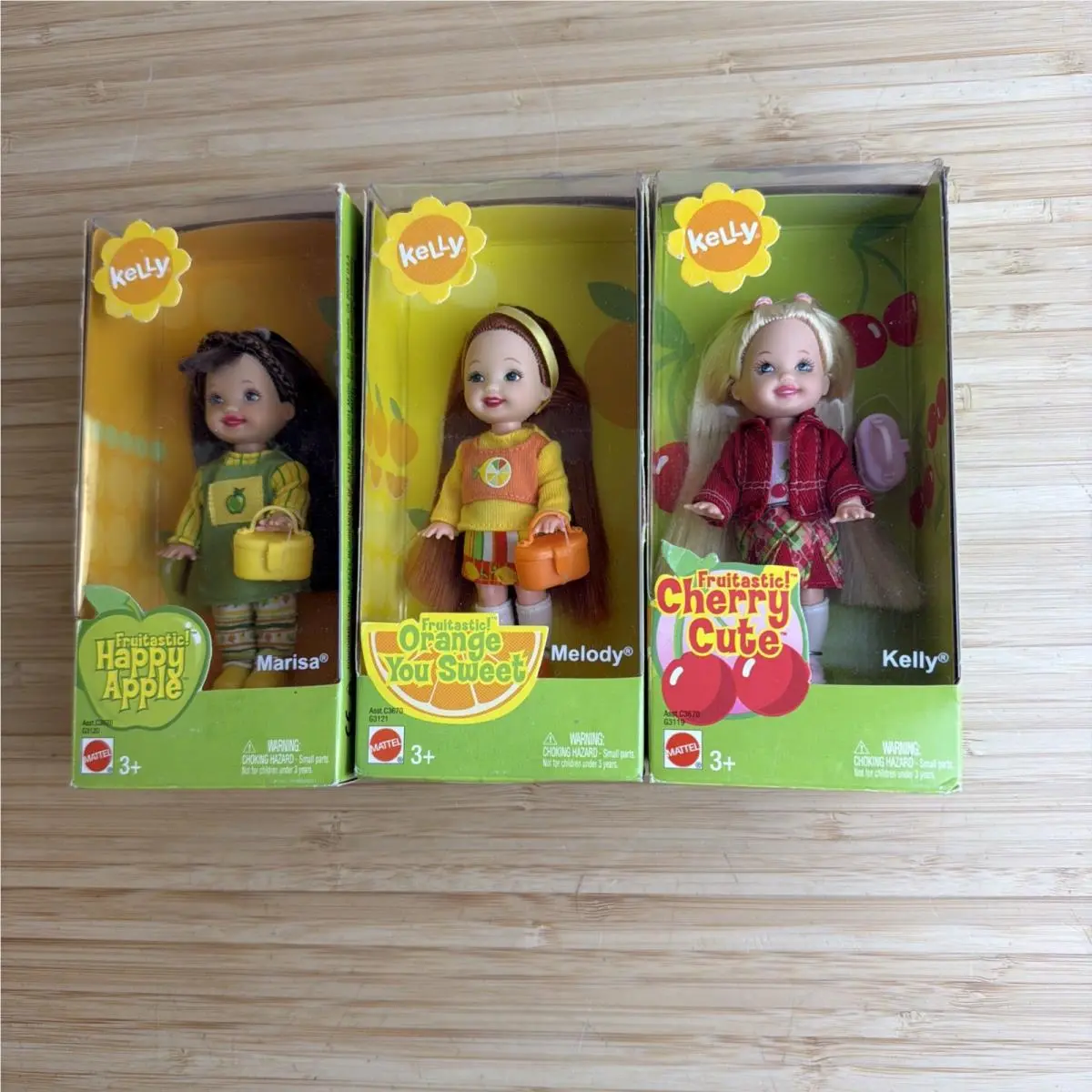 Vintage Kelly Set Fruitastic Marissa Kelly and Melody- Nrfb Apple Cherry Orange