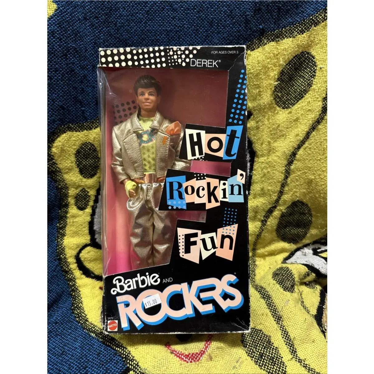 Vintage 1986 Barbie The Rockers Hot Rockin` Fun Derek Doll 3131