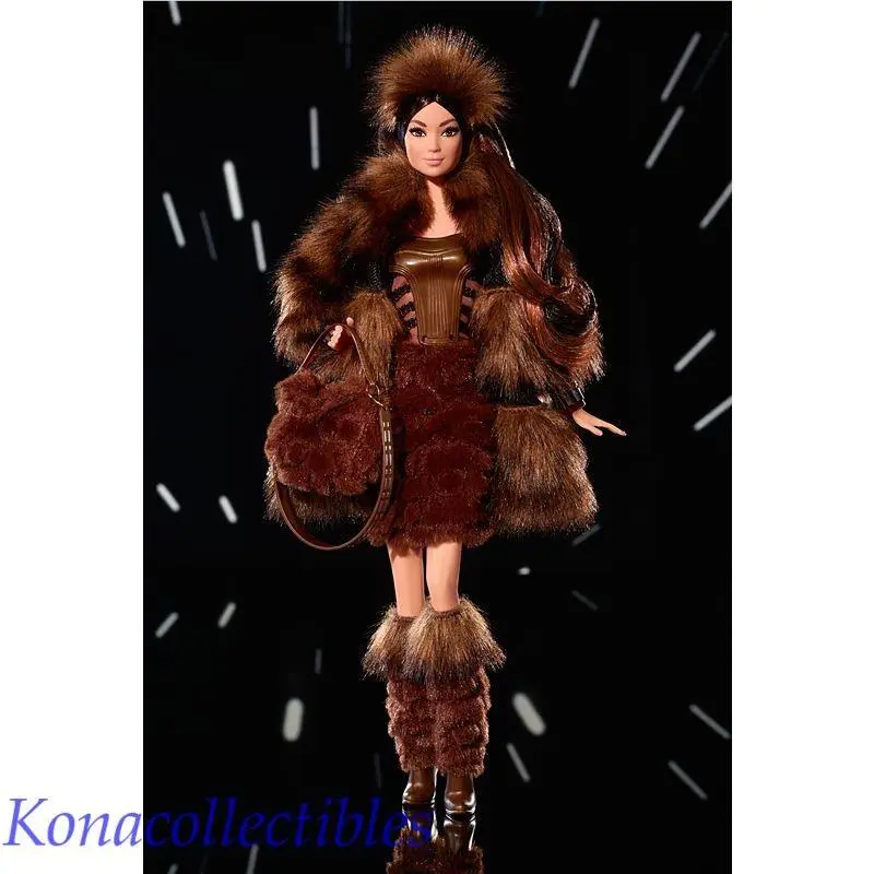 2020 Star Wars Barbie Doll Chewbaca Platinum LE Nrfb in Shipper GMM96