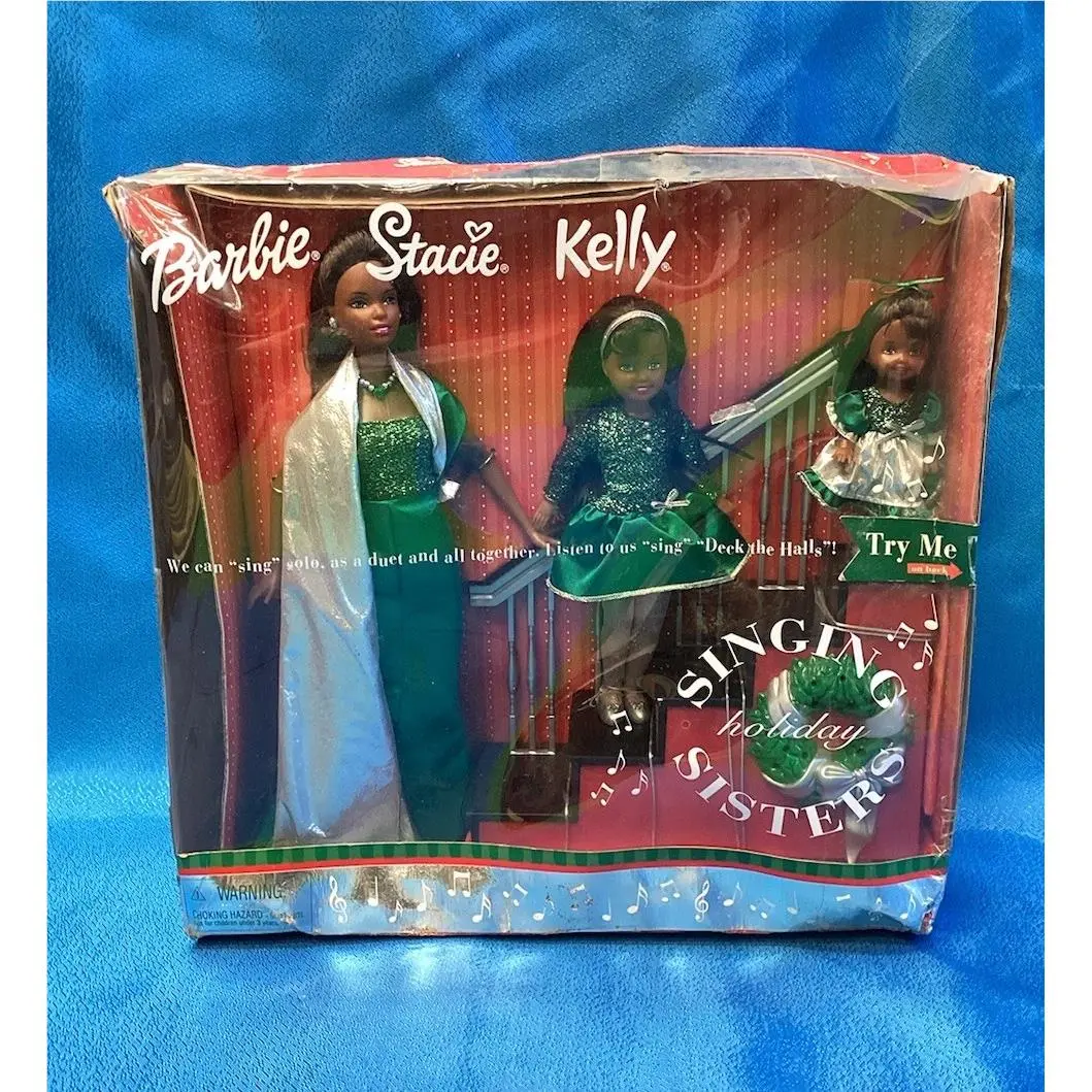 Barbie Singing Holiday Sisters African American 2000 Mattel 26261 Stacie Kelly