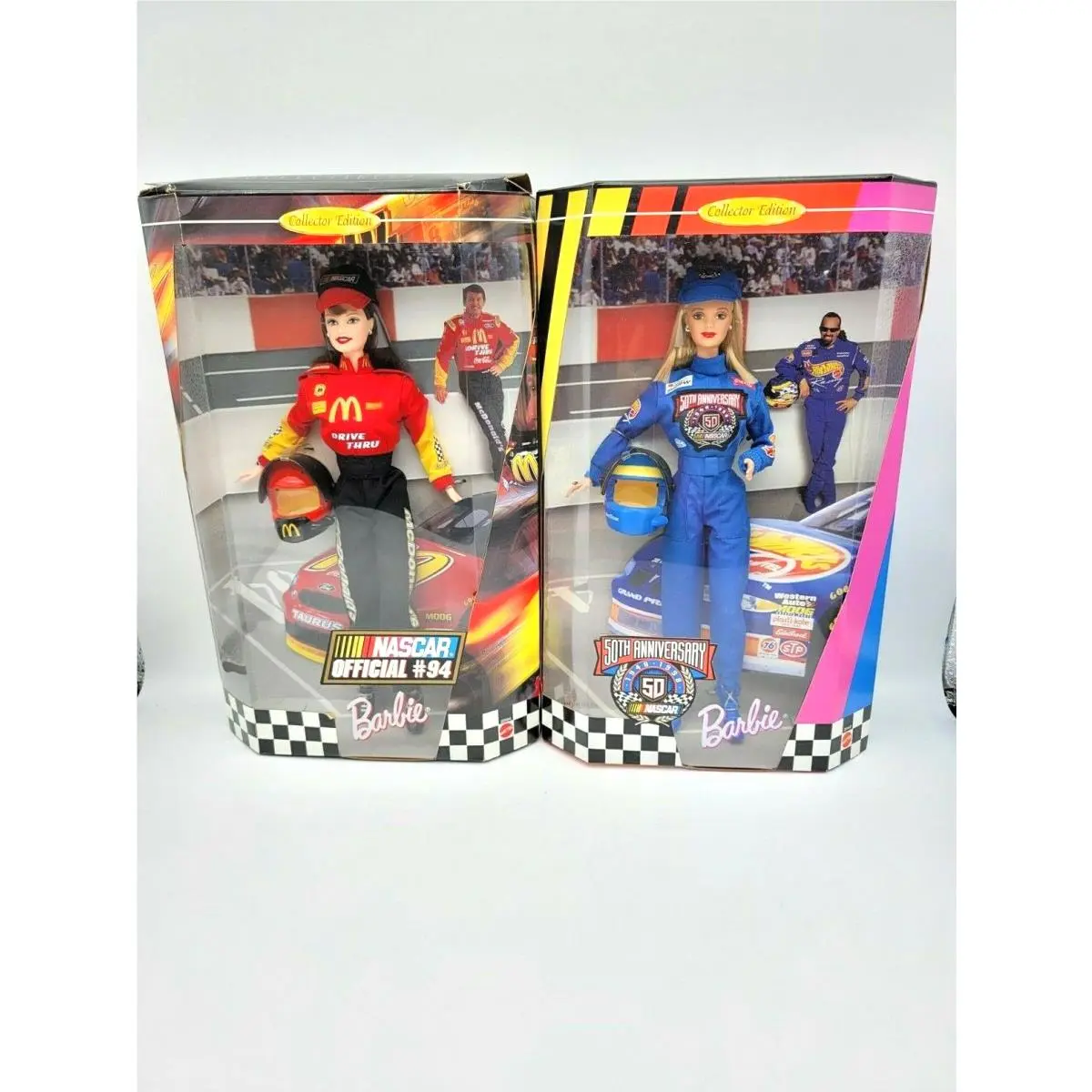 Barbie Collectables 1998 50th Anniv. Nascar 1999 Mcdonalds 94 Nascar Official