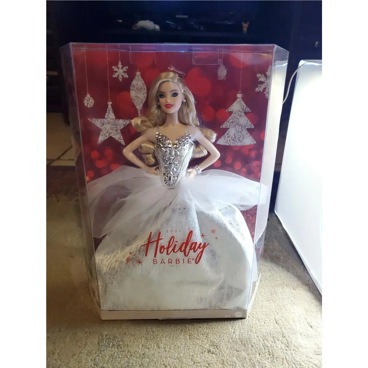 Barbie Signature 2021 Holiday Collector Doll - Blonde Hair But Top IS Open