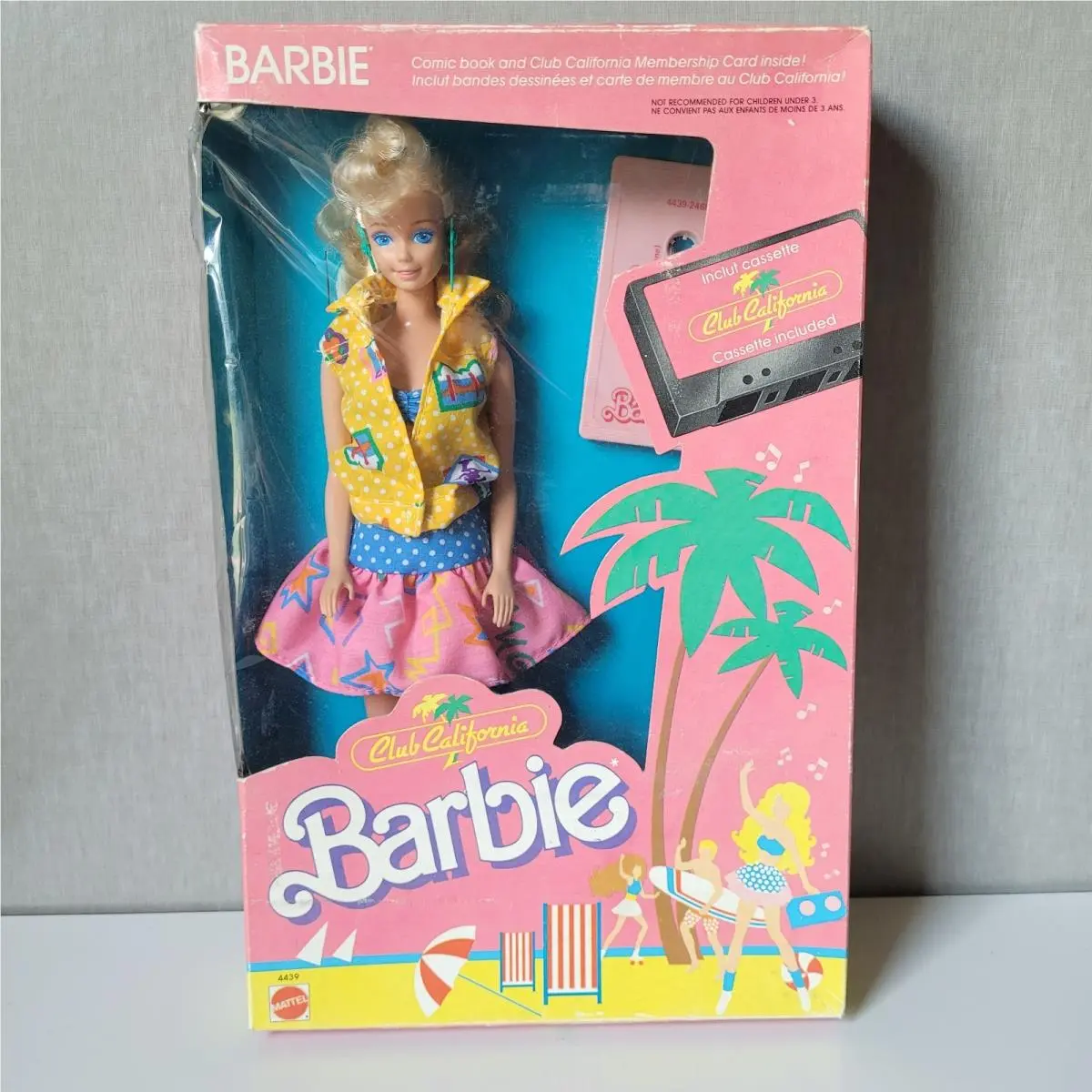 Vintage 1989 Club California Barbie Doll Mattel 4439 w/ Cassette