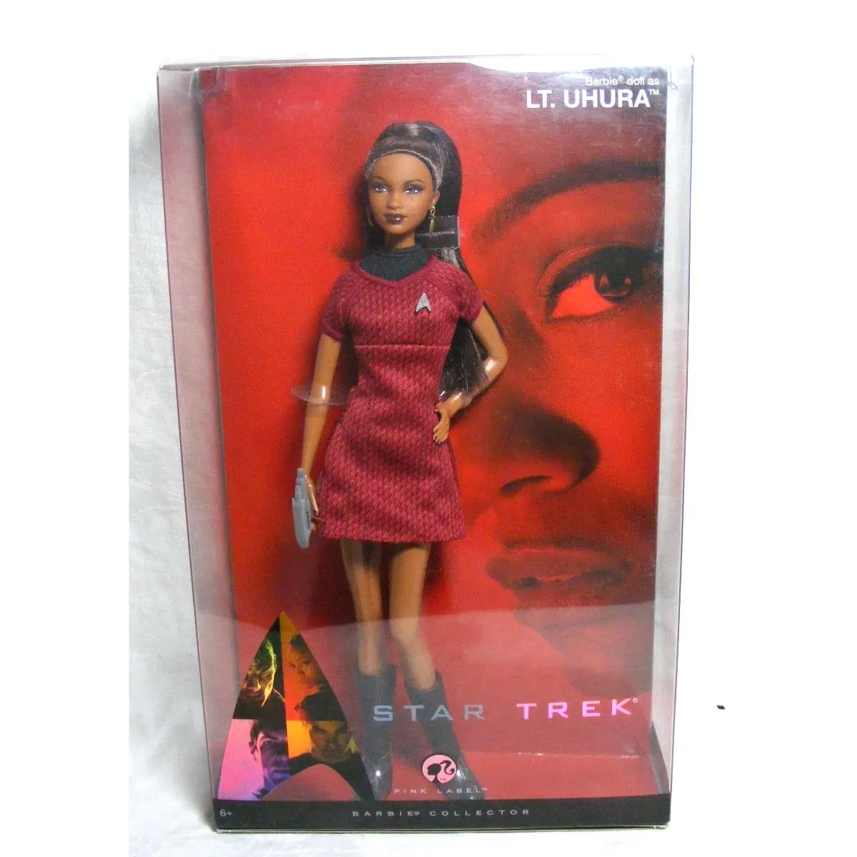 2008 Barbie Collectable Star Trek Barbie as Lt. Uhura Pink Label Edition G-1
