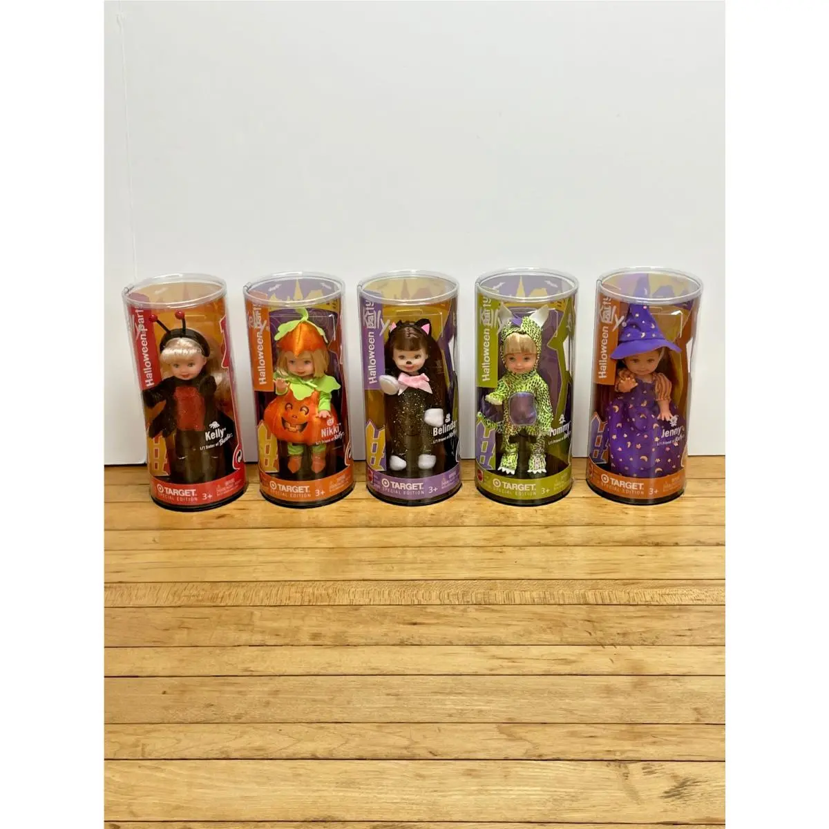 Barbie Kelly Dolls - 5 Target Halloween Party Characters - Mib - Nrfb - 2003