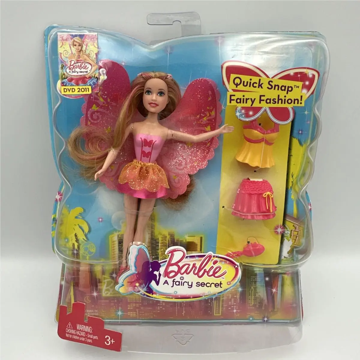 Barbie A Fairy Secret Glitter Wings Doll T7356 Mattel 2010 New-read
