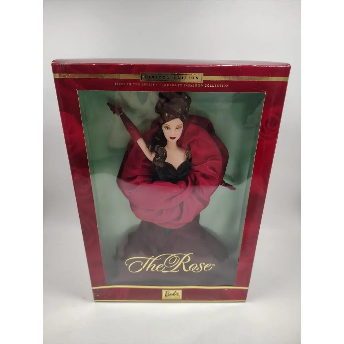 2000 The Rose Barbie Puppe / Flowers in Fashion Collection / Mattel 29911 Nrfb