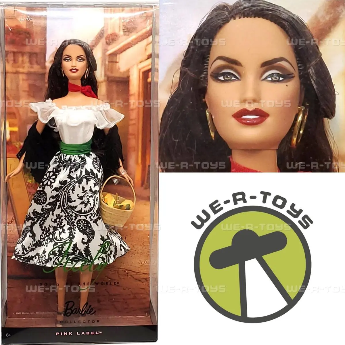 Italy Barbie Dolls of The World Europe Pink Label 2009 Mattel P3488