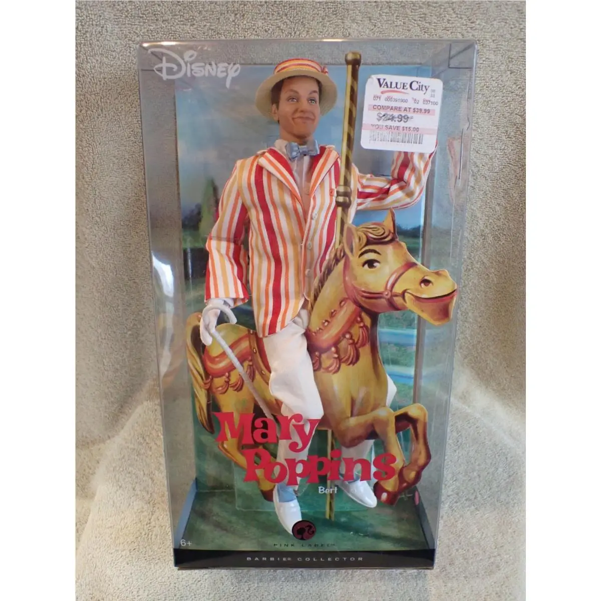 Disney Mary Poppins Bert Doll Nrfb 2007 Barbie Collector Pink Label