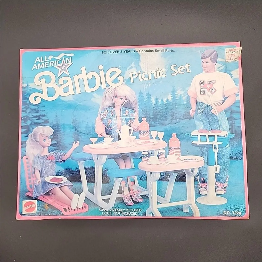 All American Barbie Picnic Set 7224 In Box Mattel 1990