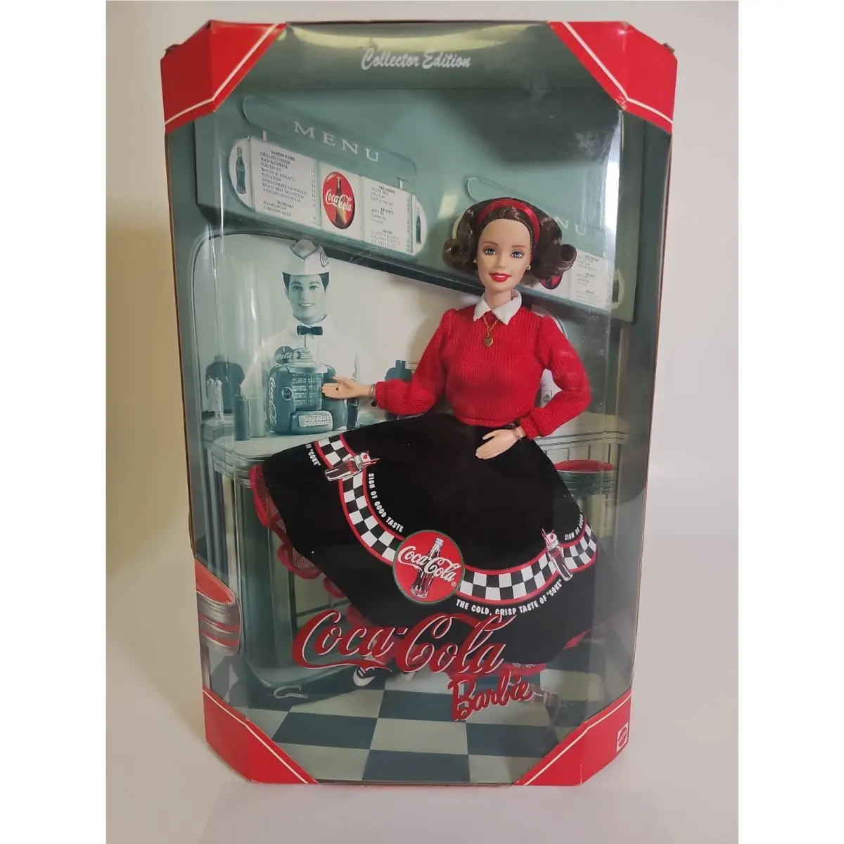 Vintage 1999 Coca-cola Barbie Brunette Collector Edition Doll Mattel