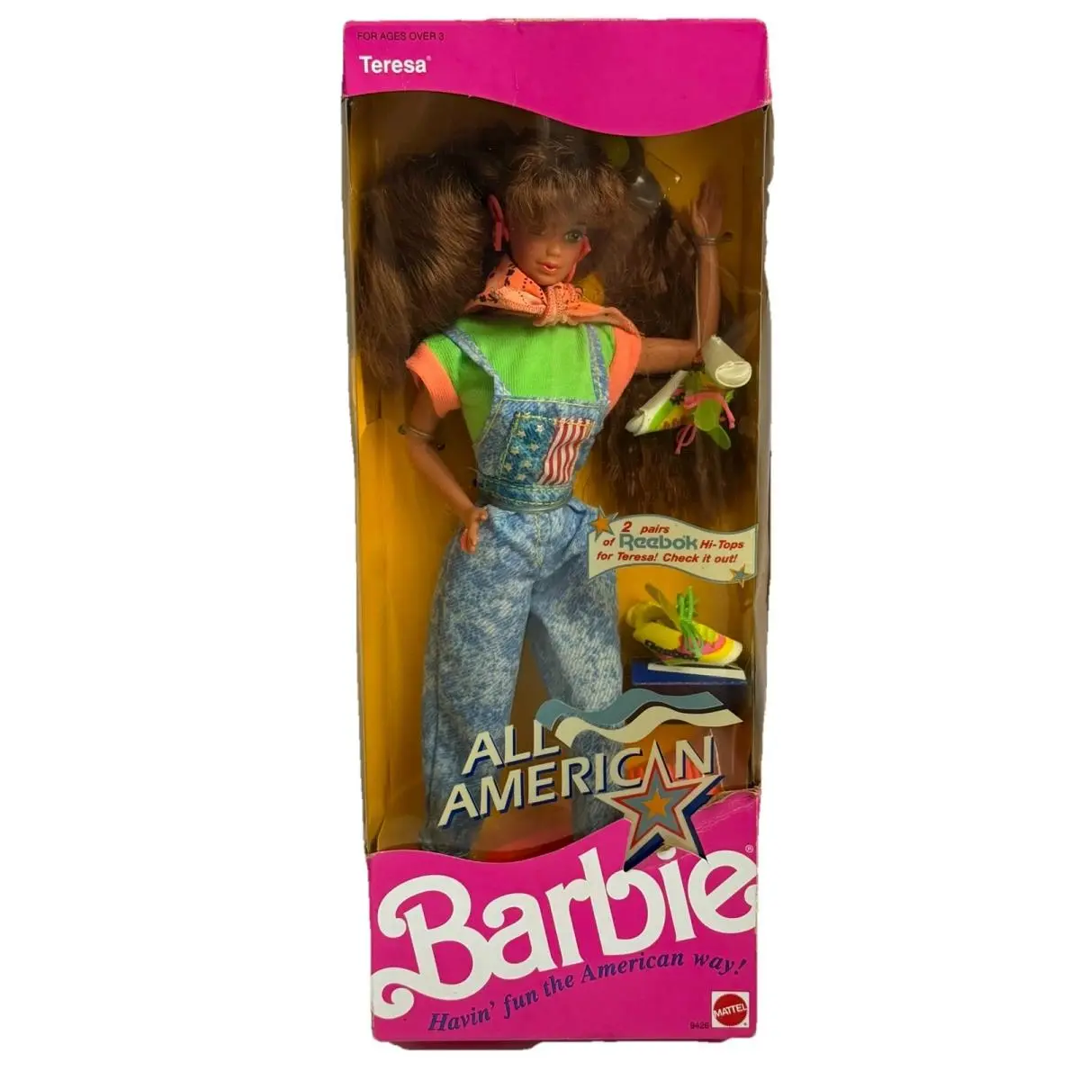 All American Barbie Teresa Doll Reebok Mattel 9426