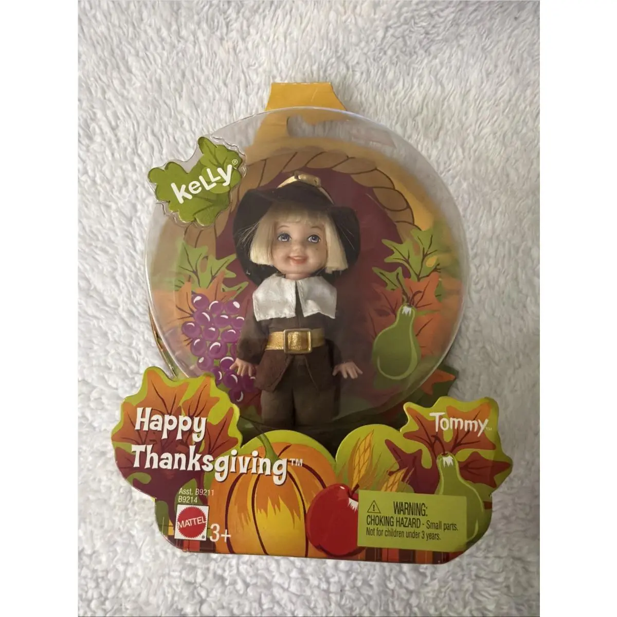 Mattel Kelly Doll Tommy Happy Thanksgiving Pilgrim Redhead Barbie Vtg 2004