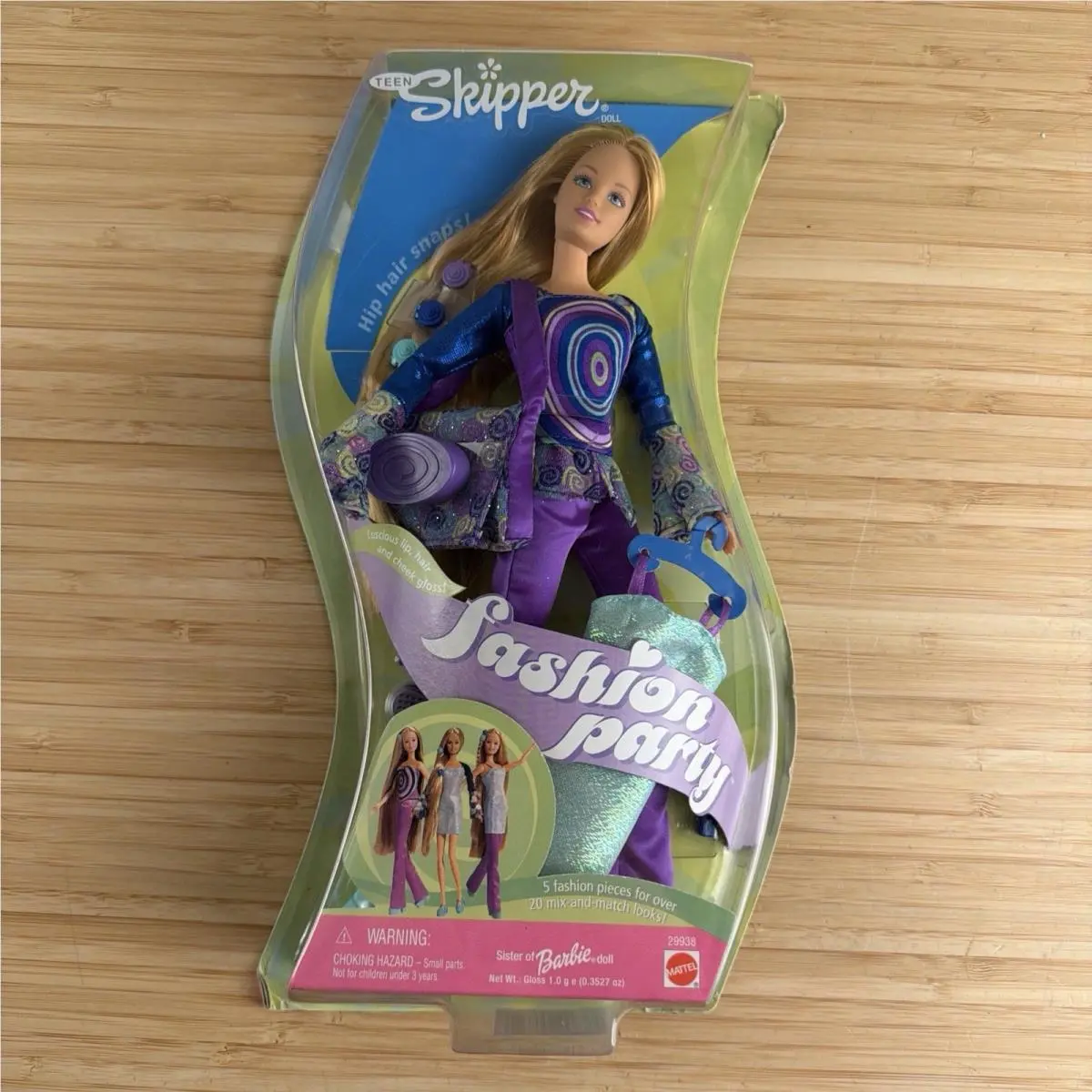 Mattel Teen Skipper Fashion Party Doll 2000 Barbie Sister