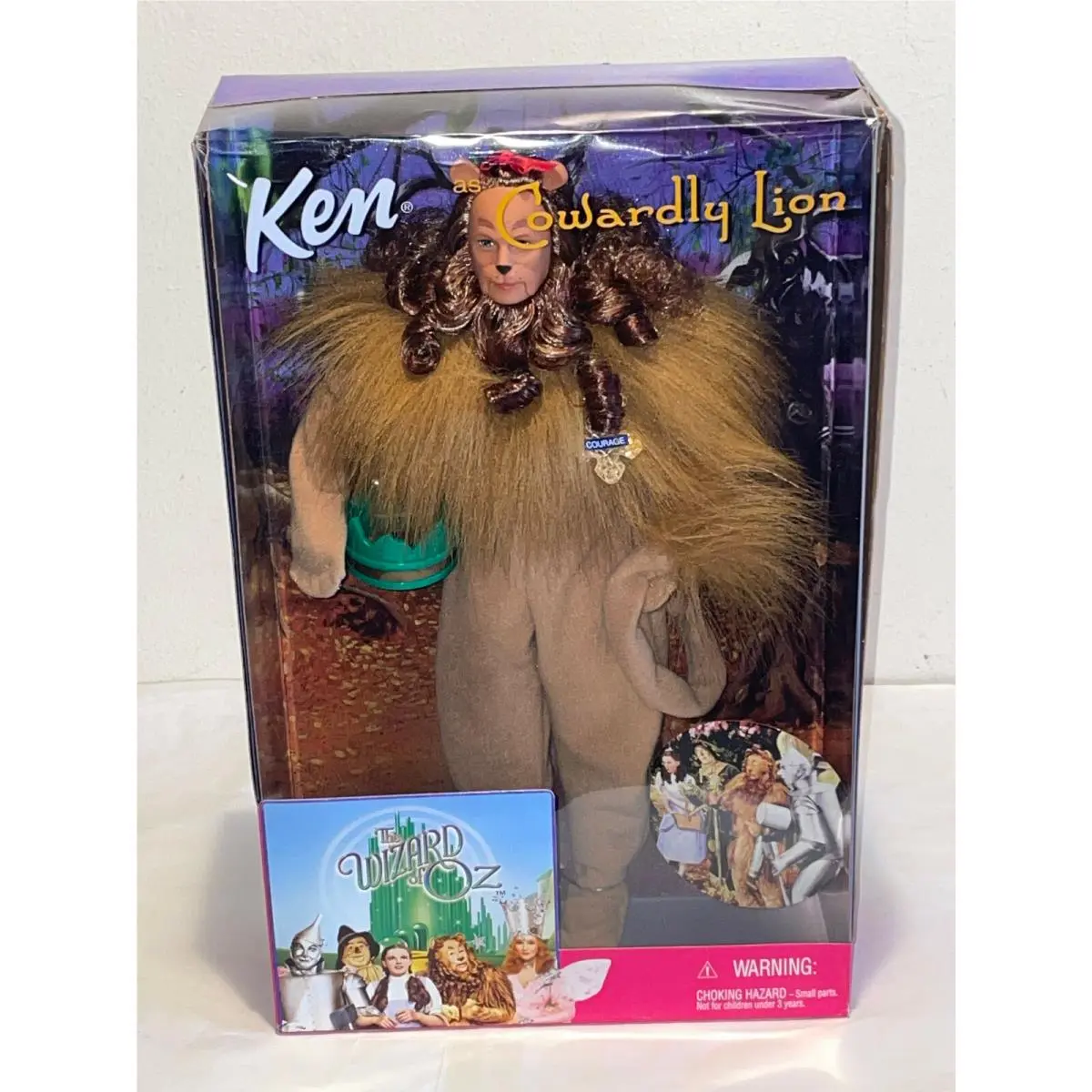 1999 The Wizard of OZ Ken as Cowardly Lion Barbie Doll Courage Medal