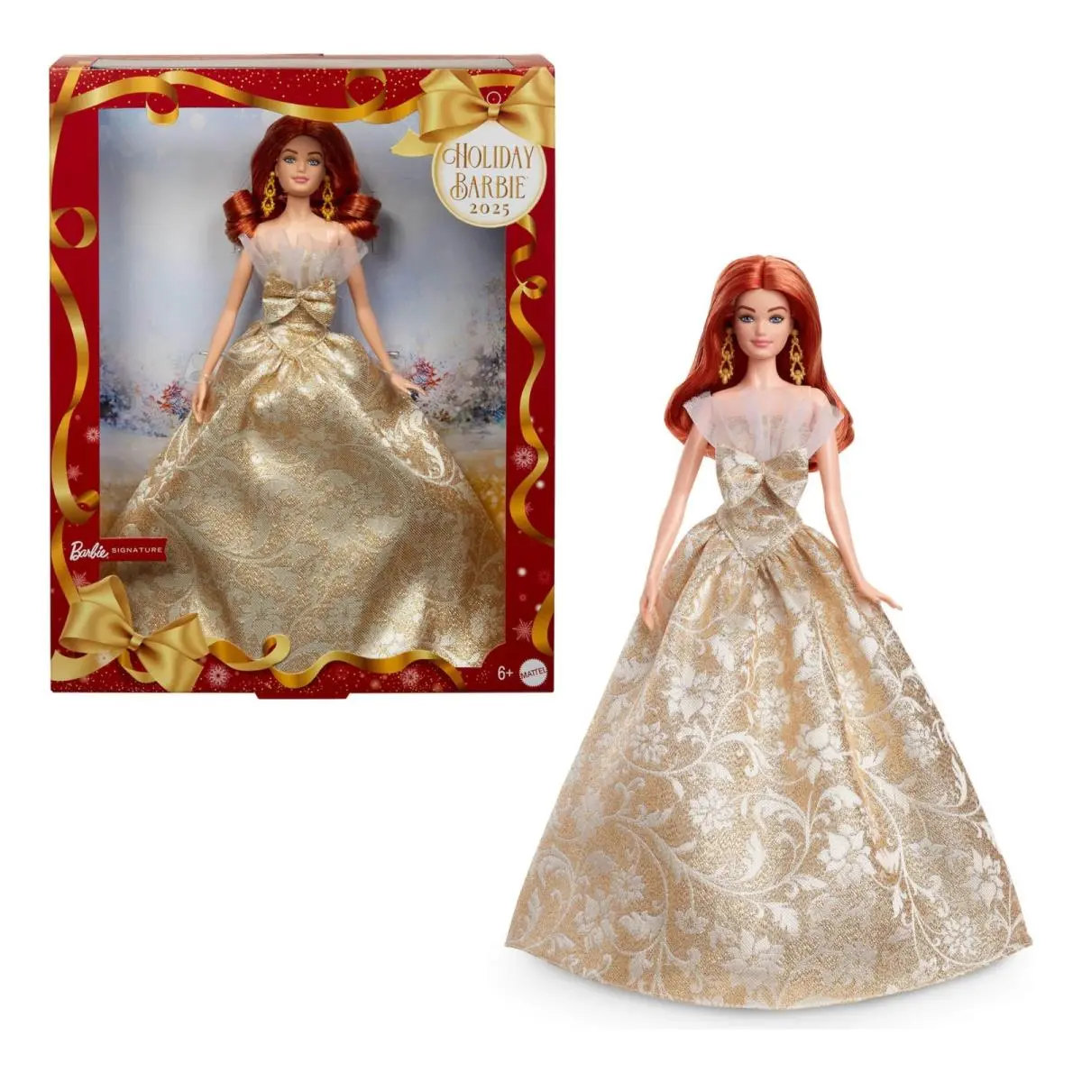 Barbie JBH99 Holiday Red Hair Signature Black Dress-up 32 cm Gold