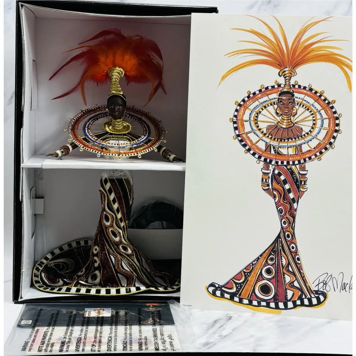 1999 Bob Mackie Fantasy Goddess of Africa Barbie Limited Edition Nrfb