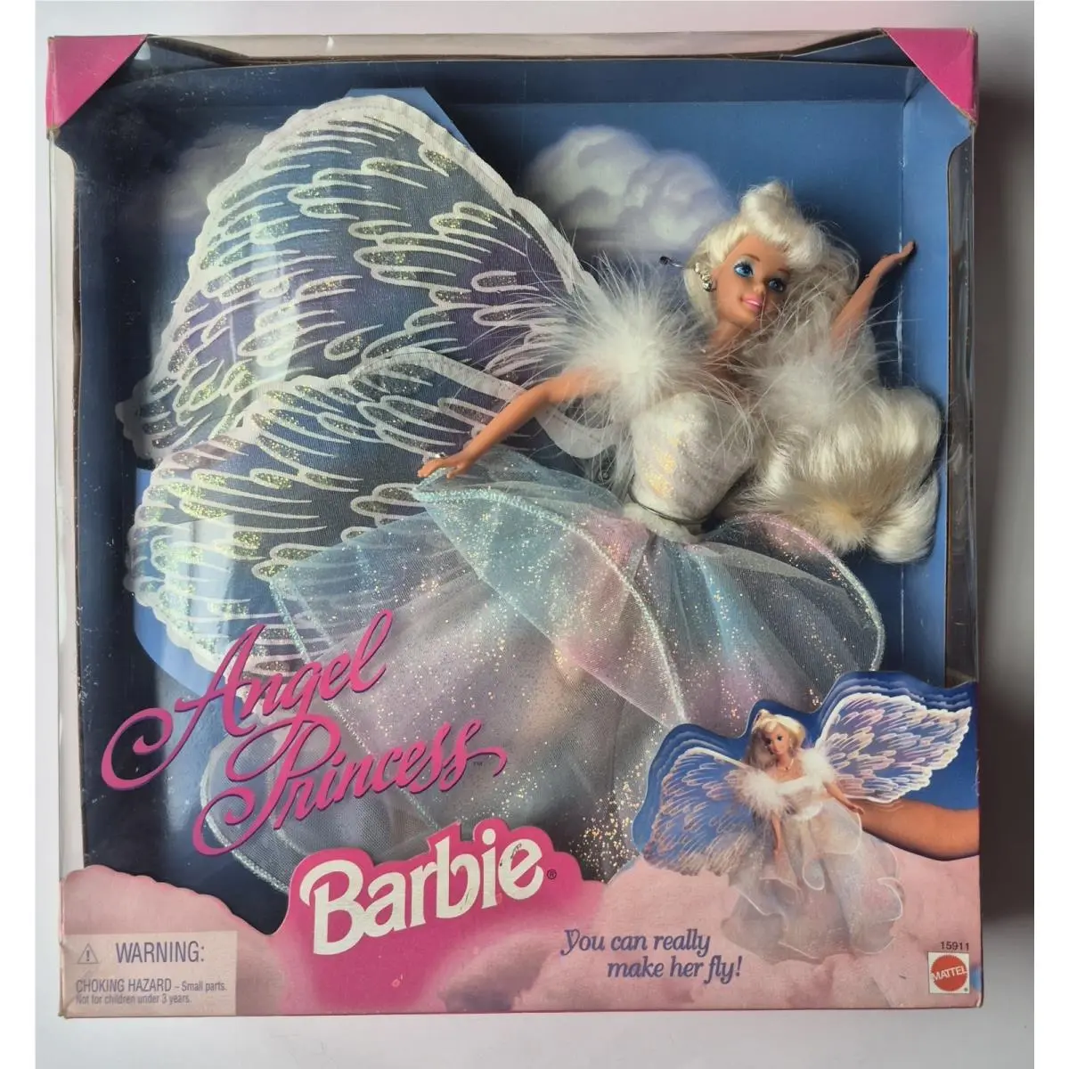 Vintage 1996 Barbie Angel Princess Collectible 90s Doll Mattel 15911 Blonde
