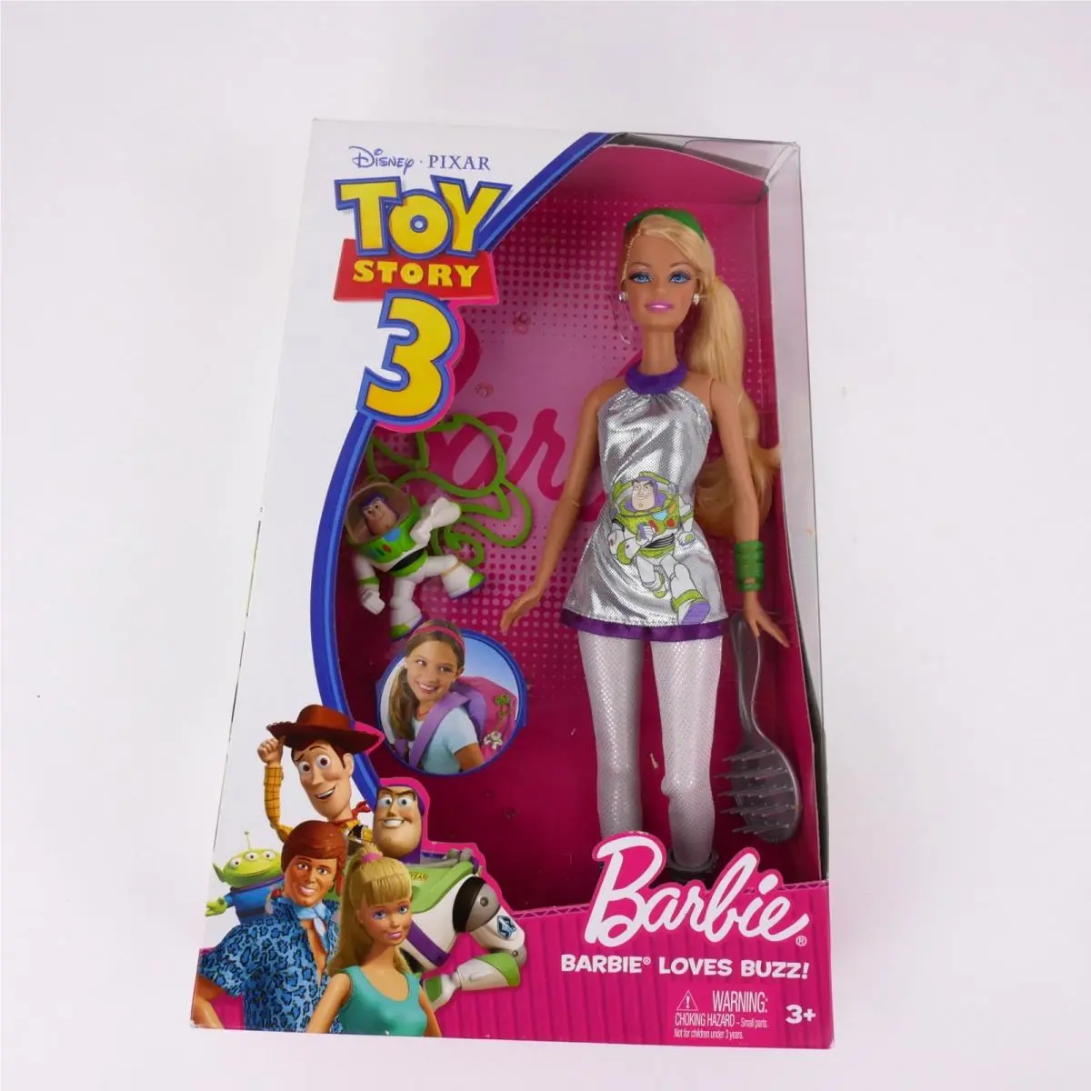Toy Story 3 Barbie Loves Buzz Doll Nrfb 2009 Mattel R9296 Disney Pixar Rare