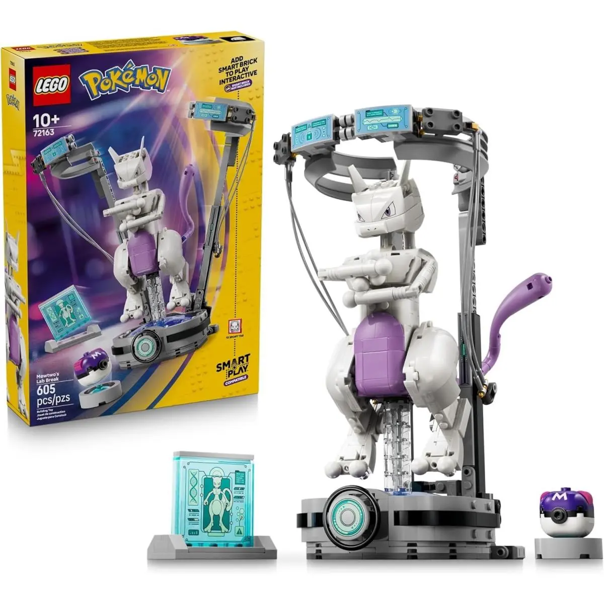 Presale Lego Pokémon Smart Play Mewtwo`s Lab Break 72163 Ships Aug 2026