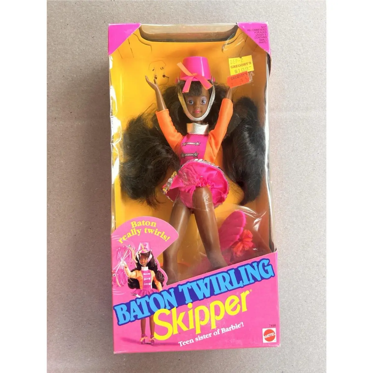 Baton Twirling Skipper African American Sister of Barbie Doll Mattel 7498