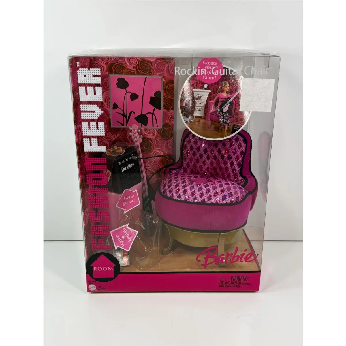 Barbie Fashion Fever Rockin` Guitar Chair 2005 Mattel JO671