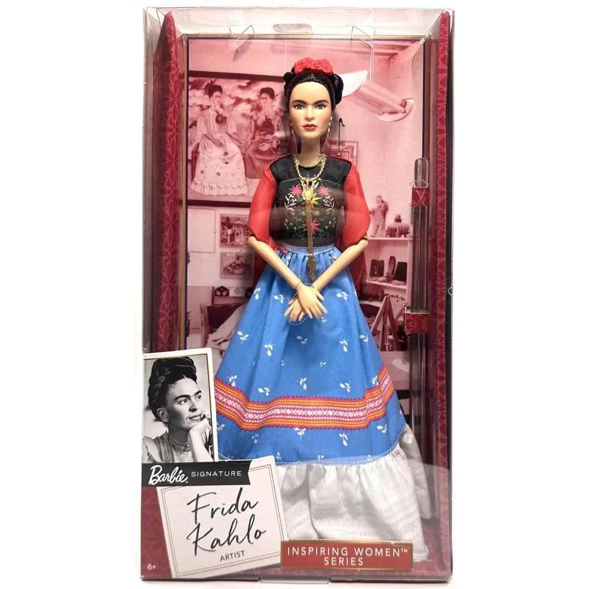 2018 Mattel Frida Kahlo Artist Barbie Doll Inspiring Women Series Nrfb. FJH65