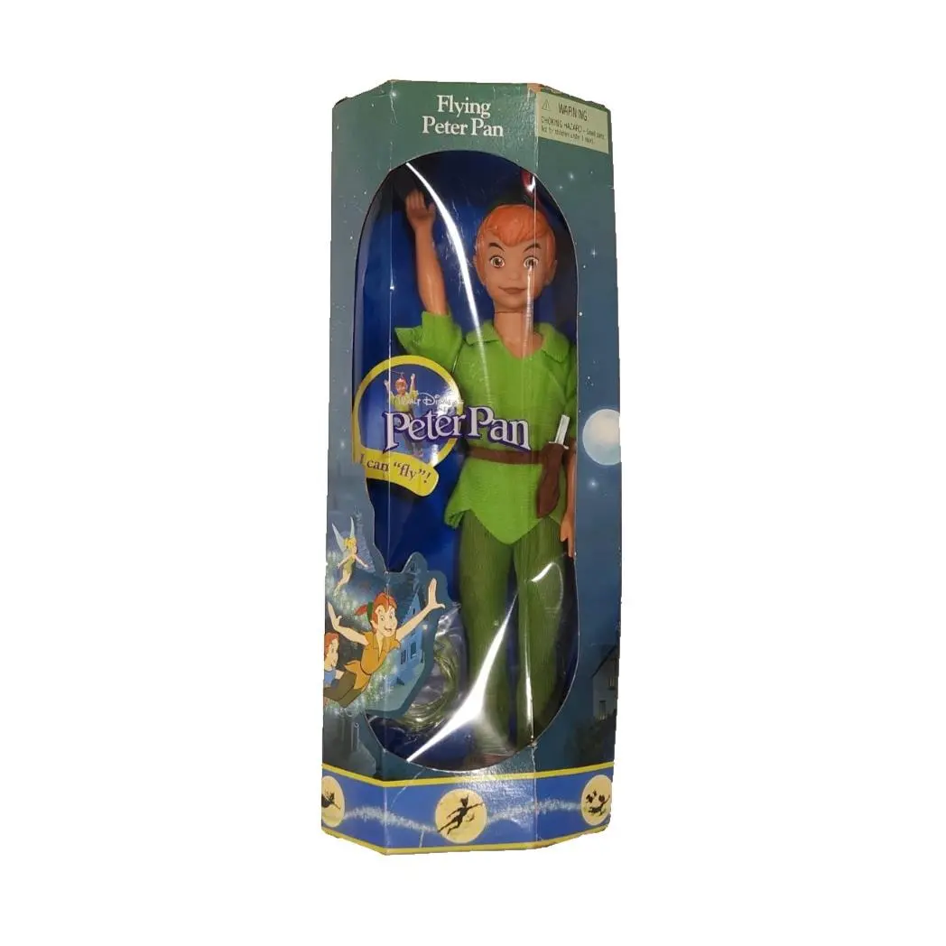 Disney Flying Peter Pan Doll Iob Vintage Mattel 1997 Toy Rare Figure