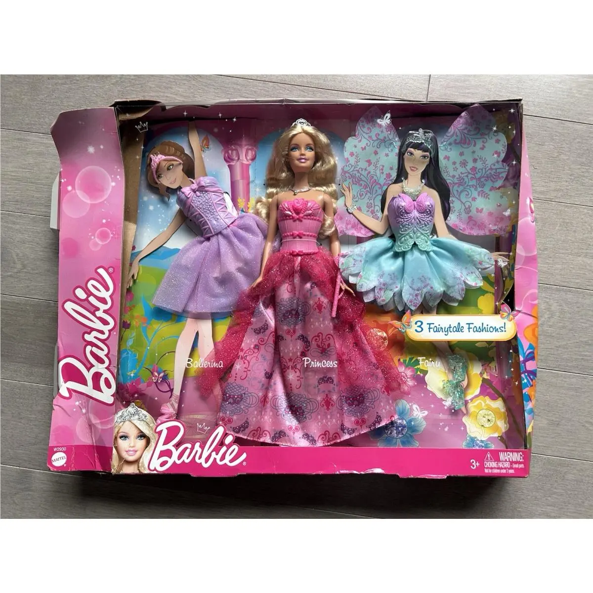 Mattel 2012 Fantasy Dress Up Fairytale Fashions Barbie Doll Set W2930
