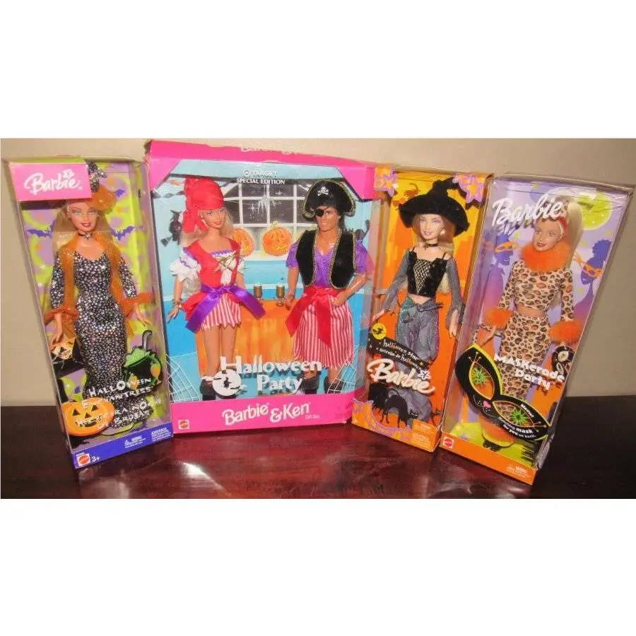 Mib/nrfb 4 Halloween Barbies
