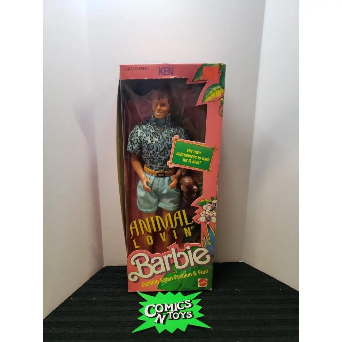 Vintage 1988 Barbie Animal Lovin Ken Doll W/chimp 1351