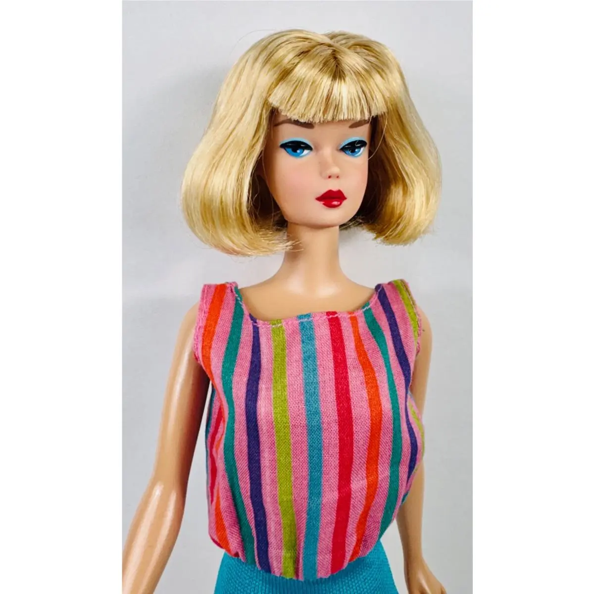 1965 Reproduction Barbie Blond American Girl Doll Wearing Swimsuit