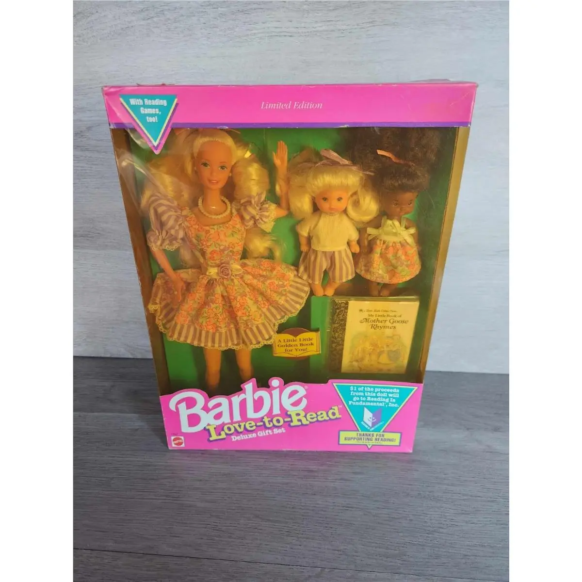 Barbie Love-to-read Deluxe Gift Set Limited Edition Dolls 1992 Mattel 10507
