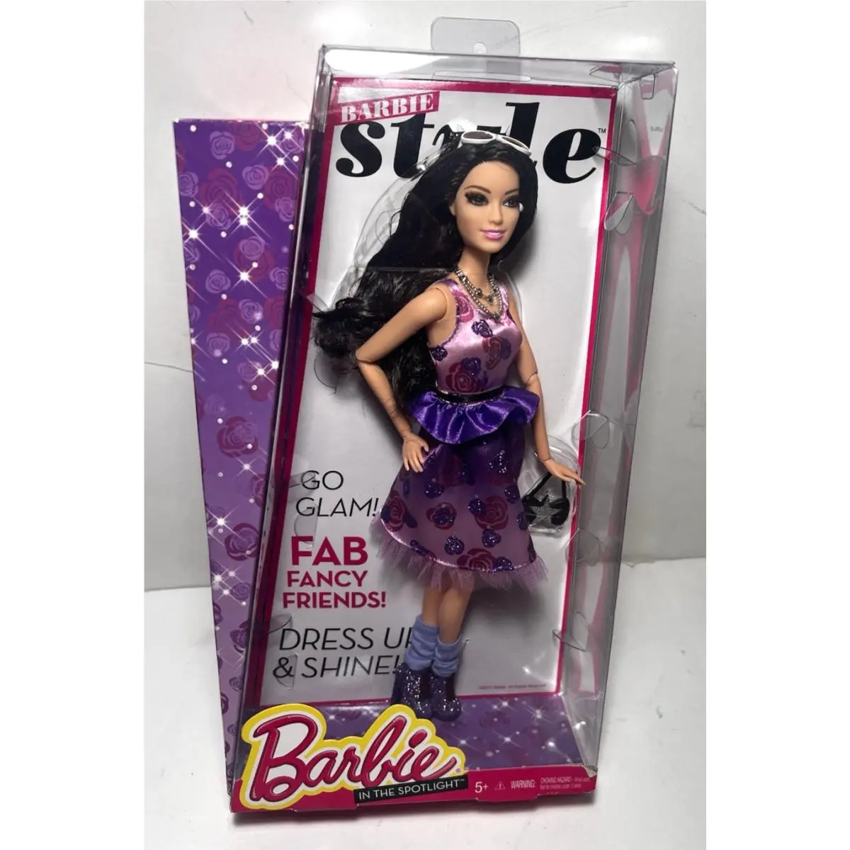 Barbie In The Spotlight Raquelle Doll 2013 Purple Outfit IN Display Box