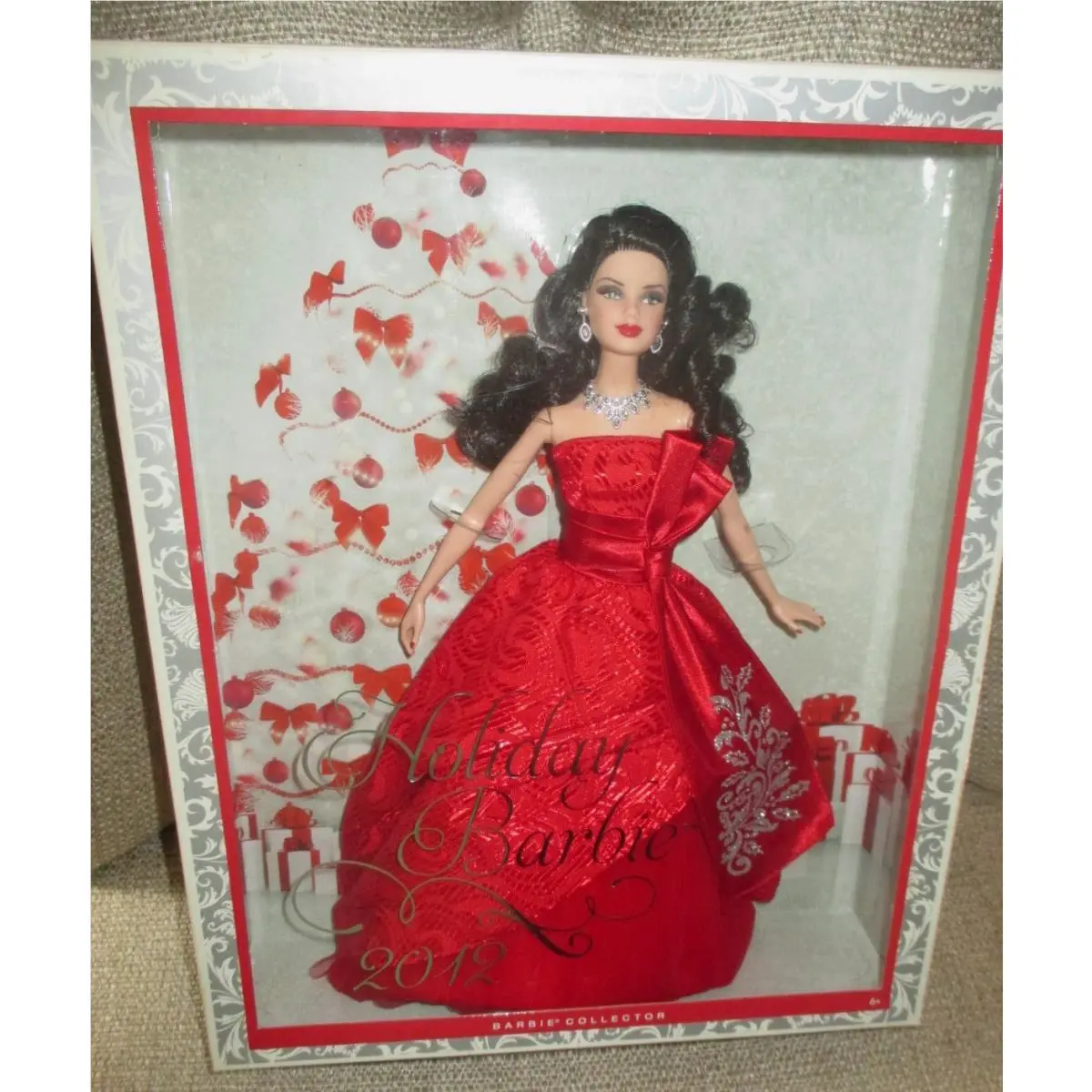 2012 Rare Black Hair Holiday Barbie - Nrfb -mattel W3538