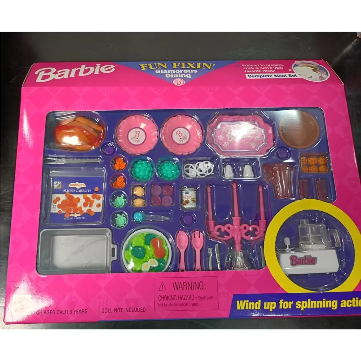 Vintage 1997 Barbie Fun Fixin` Glamorous Dining Doll Accessories Set 67687 Nos