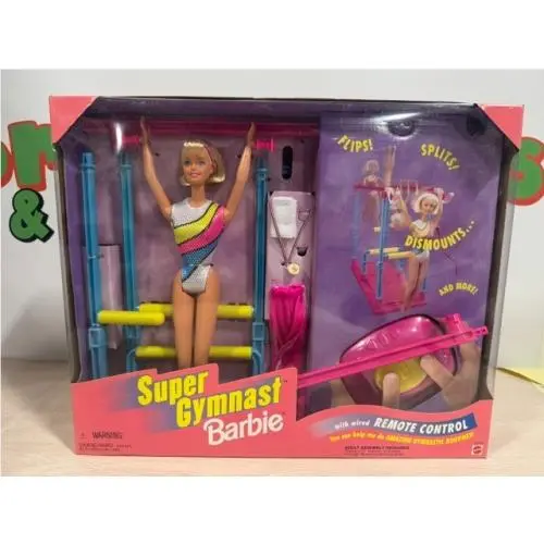 Super Gymnast Barbie Doll with Wired Remote Control 1999 Mattel 23105