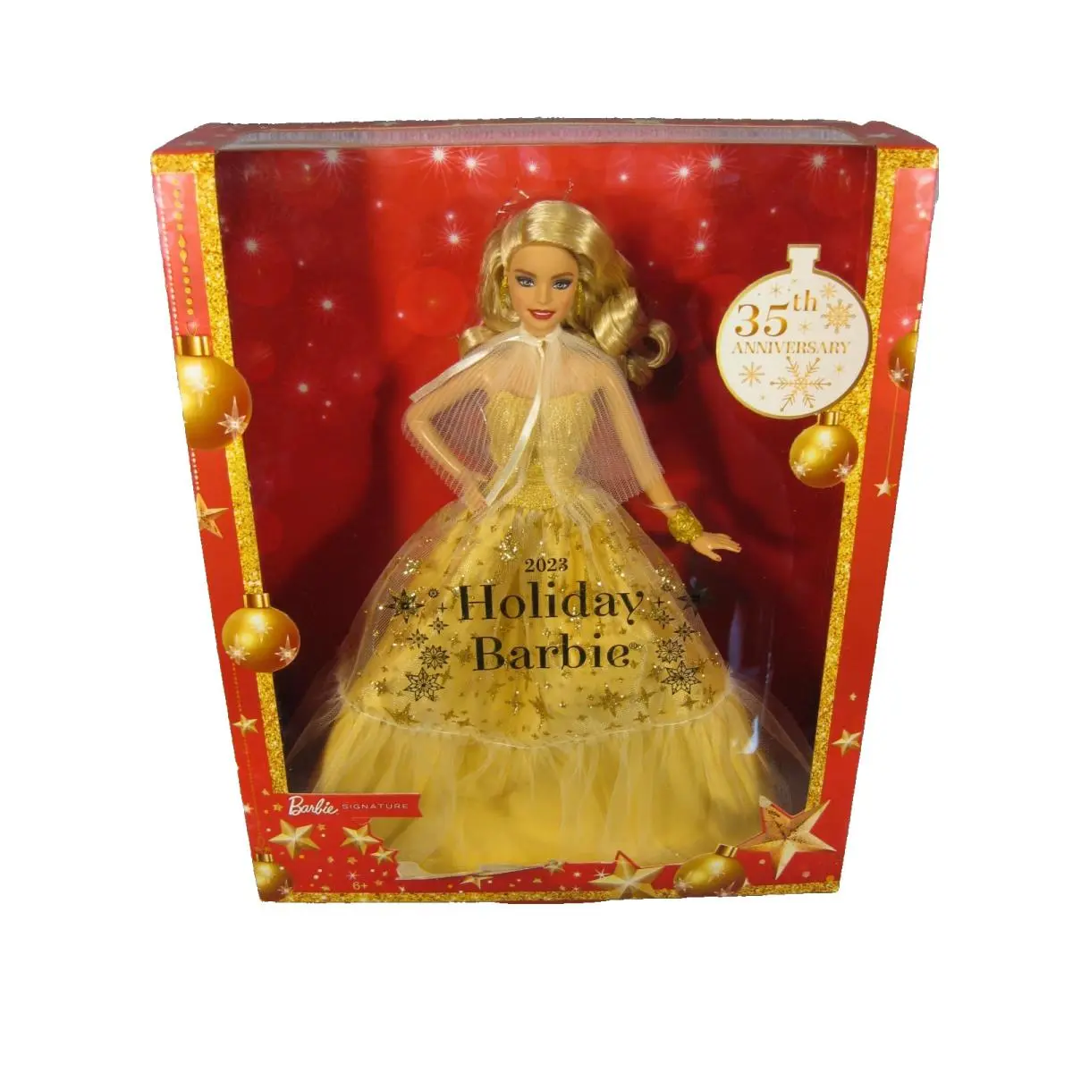 Nice Nib. 2023 Holiday Barbie Doll w Blonde Hair Gown Mattel Collectible