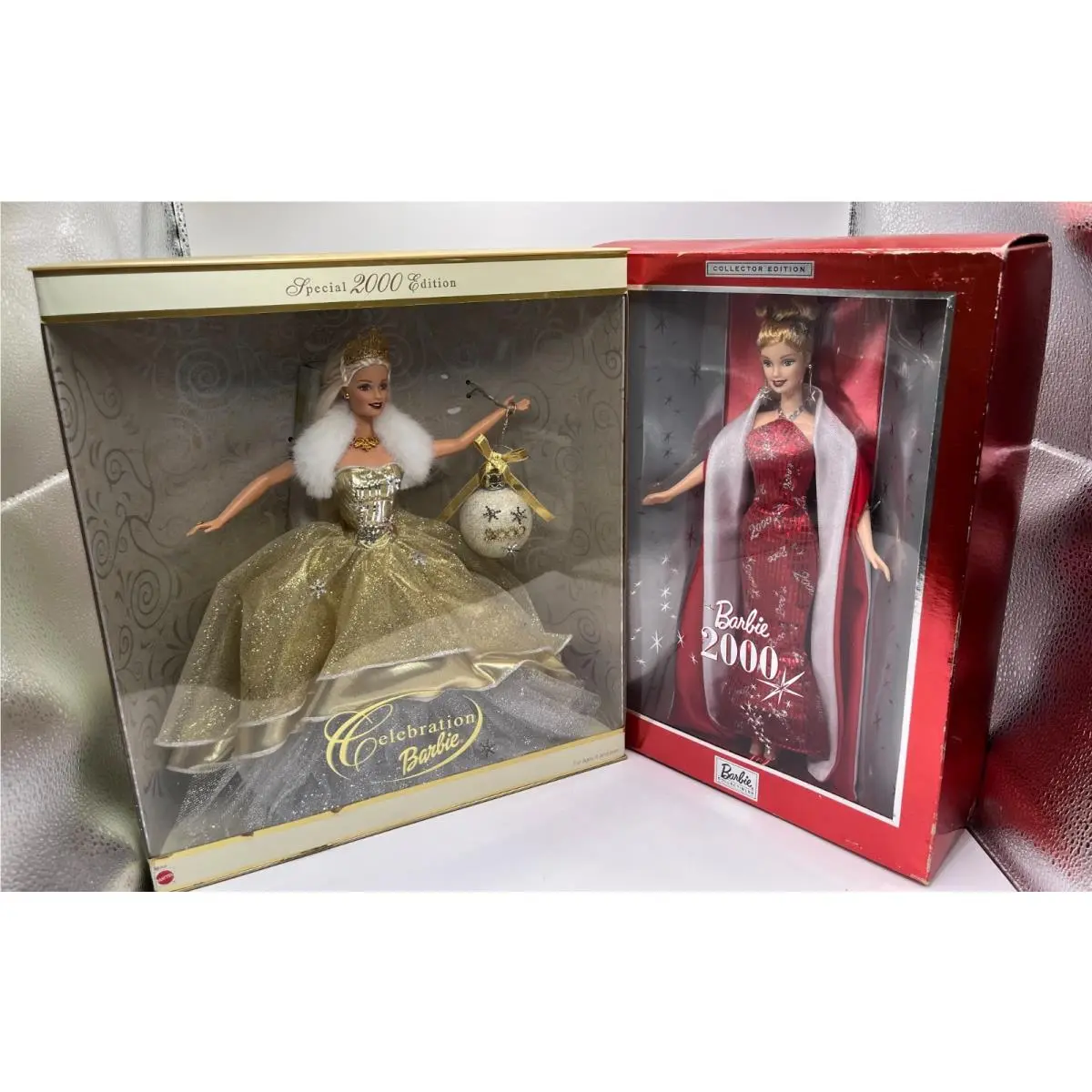 Barbie Doll in Red Dress 2000 Gold Dress 2000 Collector Edition