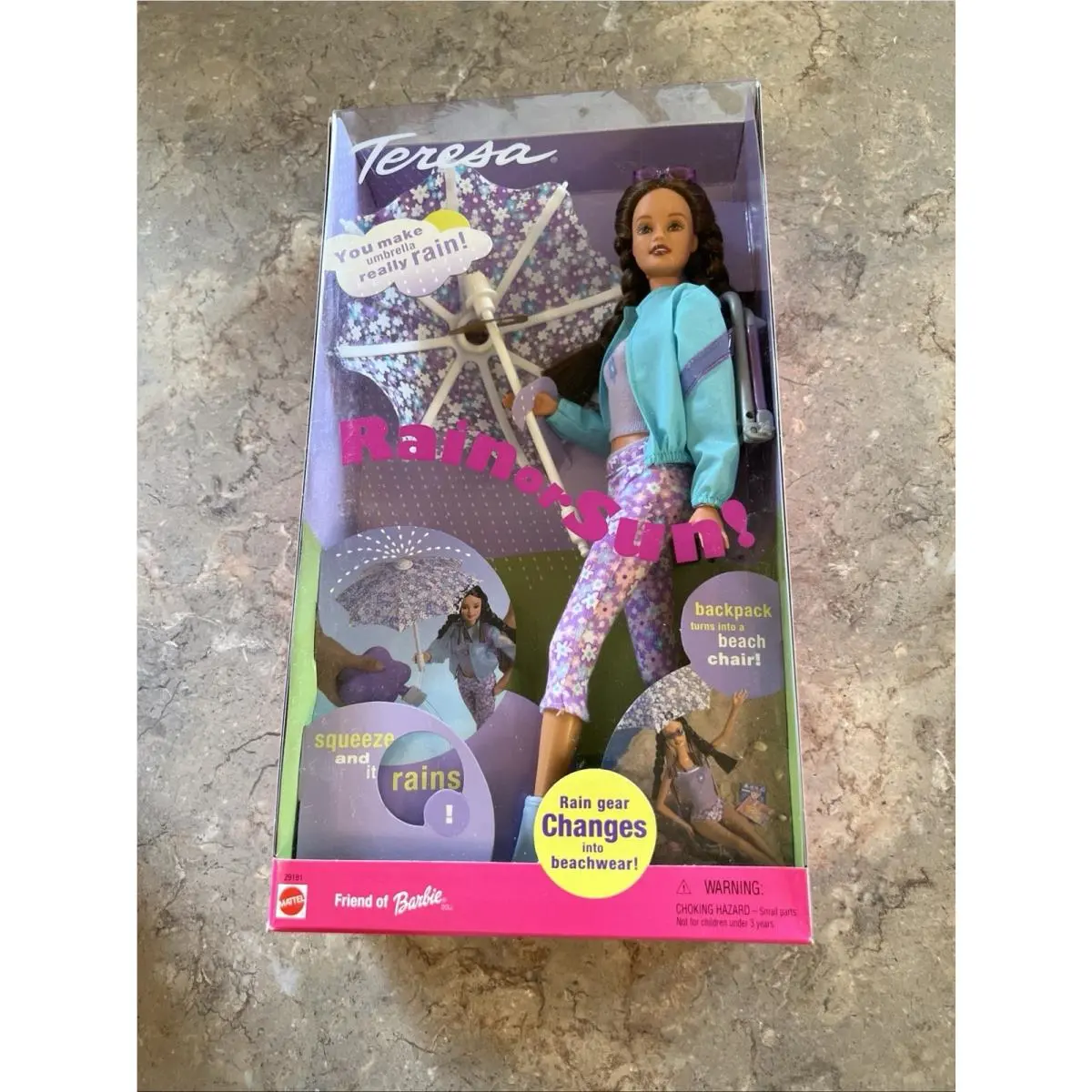 2000 “rain or Sun ” Teresa Barbie Doll Mattel