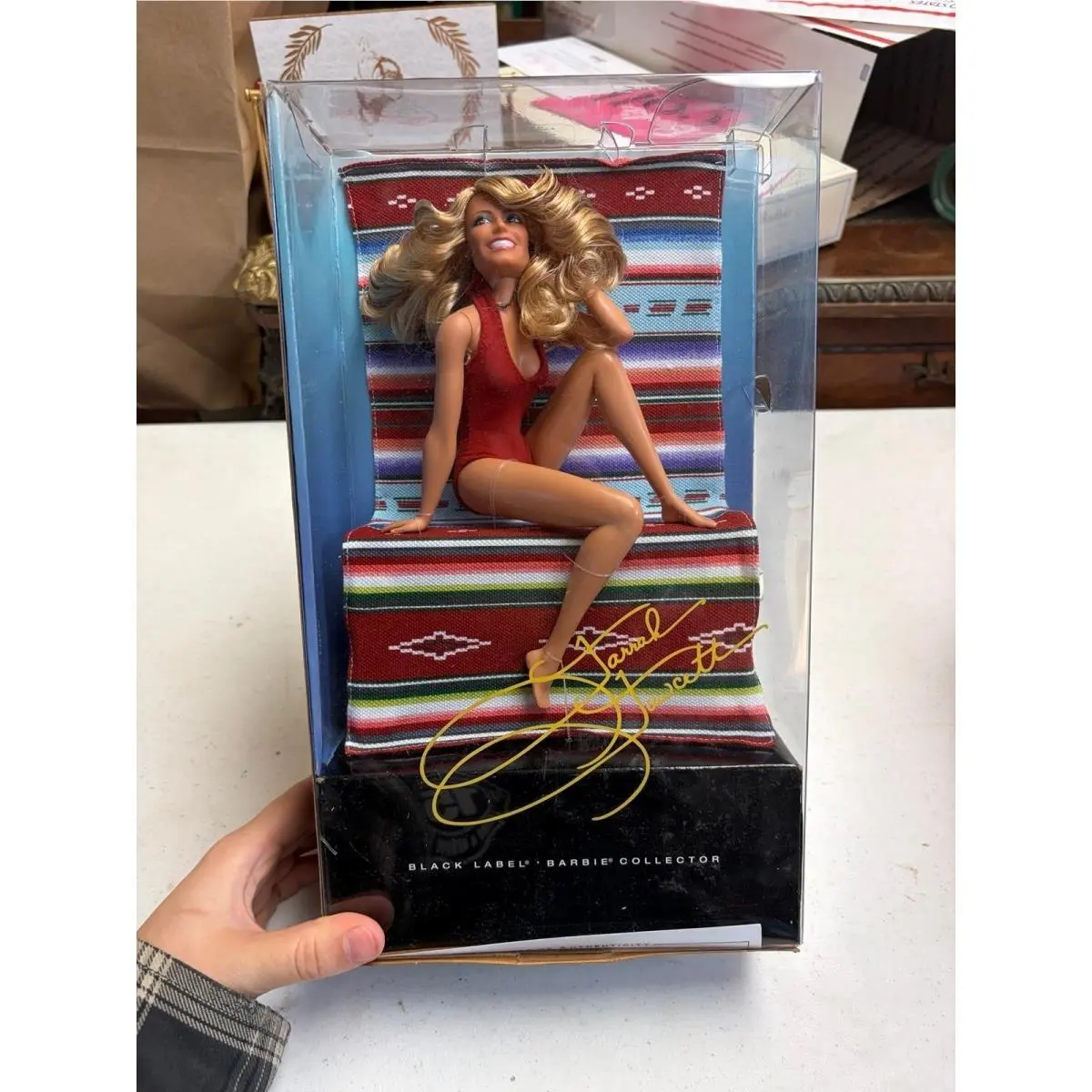Farrah Fawcett Barbie Doll Black Label Collector Edition 2010
