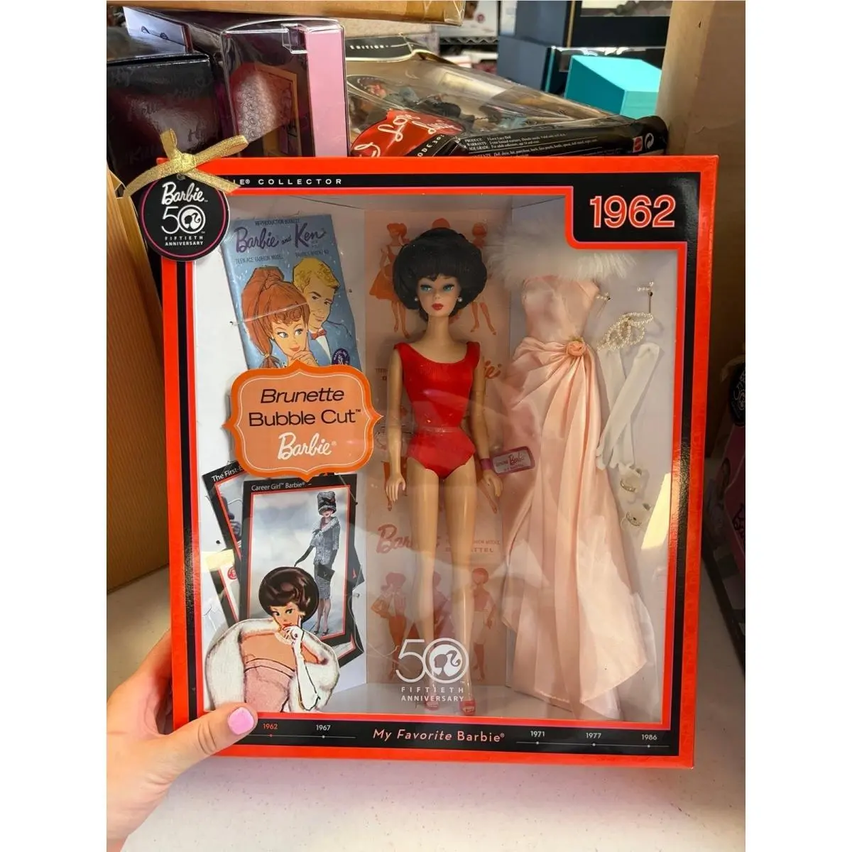 My Favorite Barbie 1962 Brunette Bubble Cut Doll Reproduction 2008 Mattel N4975