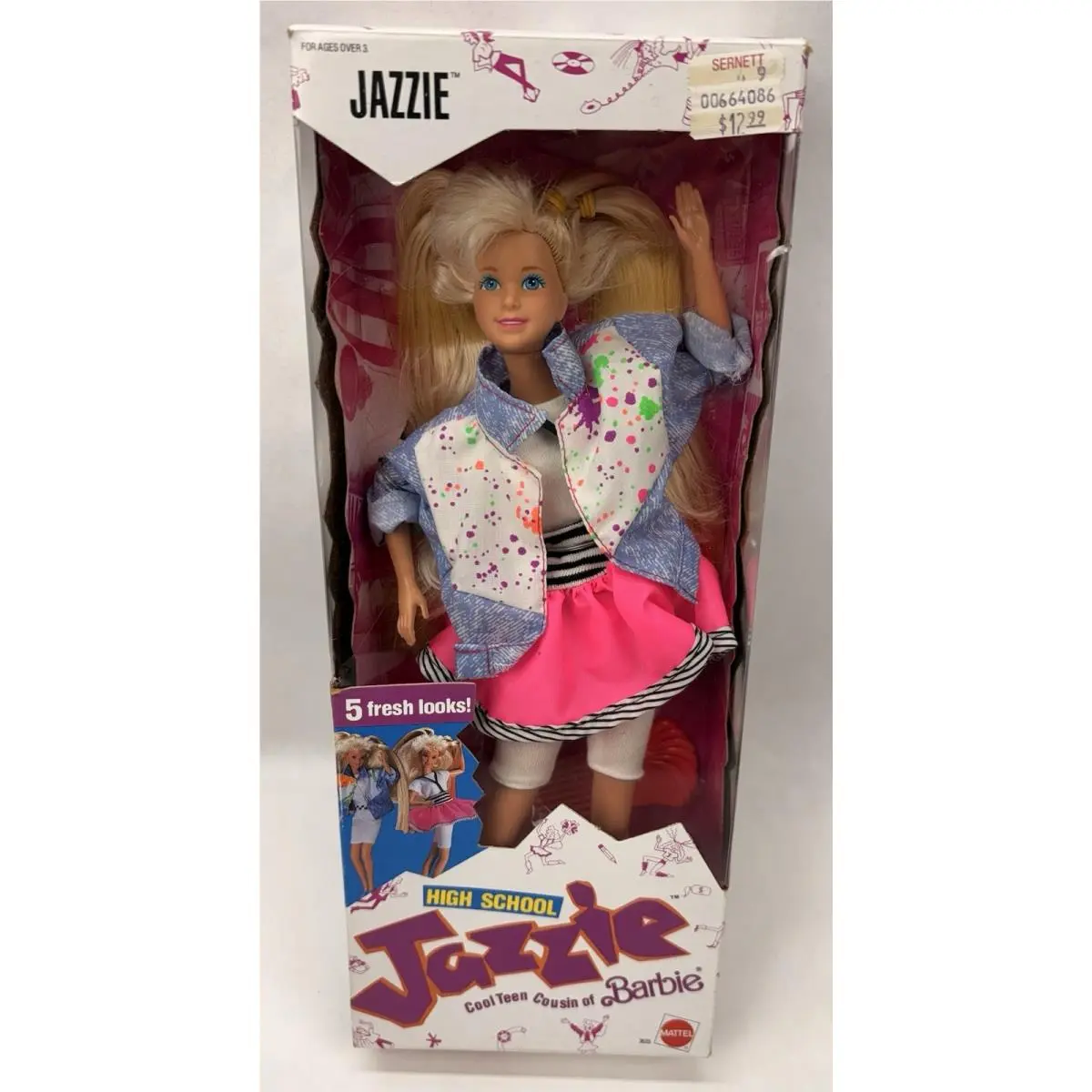 Vintage 1988 High School Jazzie Doll 3635 Teen Cousin Of Barbie Mib