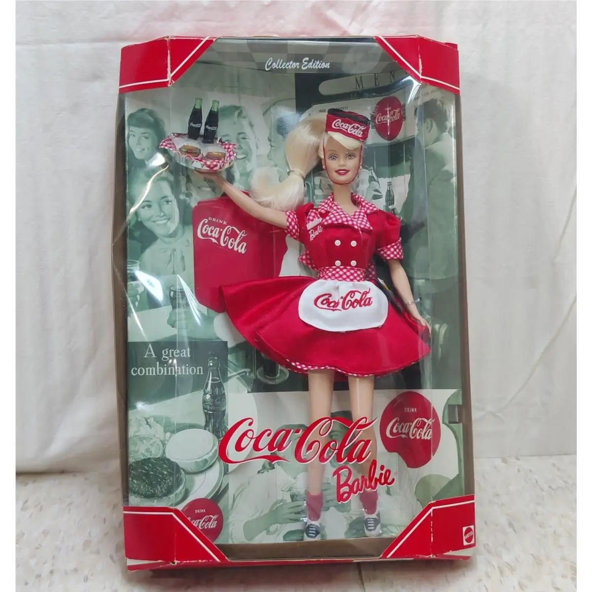 Mattel Coca-cola Barbie 1998 Waitress Doll Collector Edition 22831