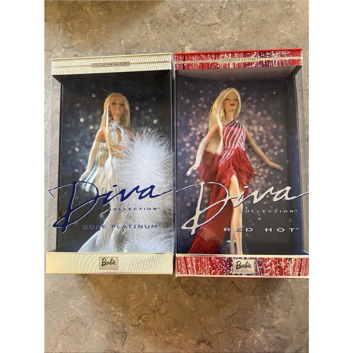 Barbie Diva Collection 2 Doll Set Red Hot Gone Platinum