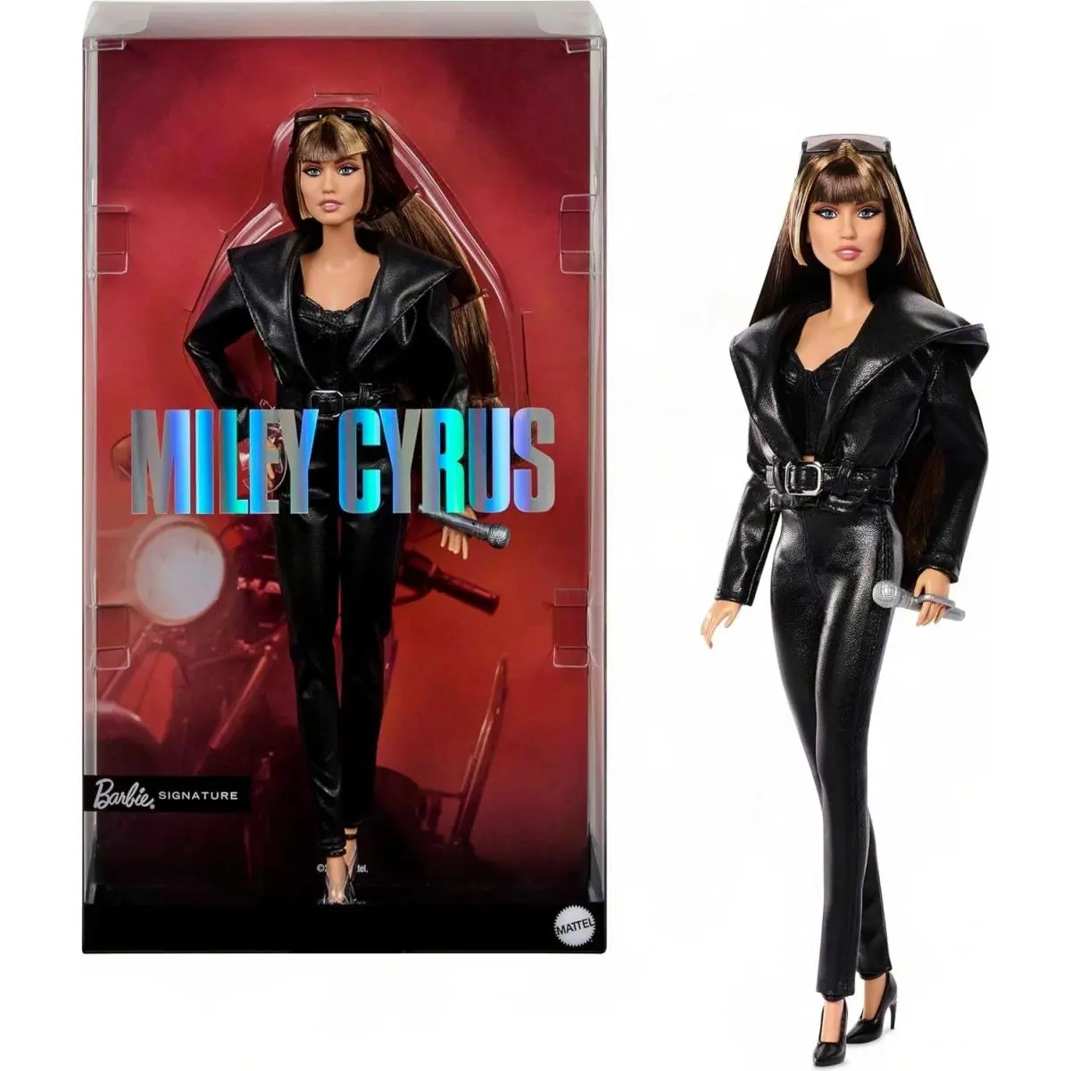 Barbie Signature Miley Cyrus Posable Doll Black Leather JJY06 In Hand
